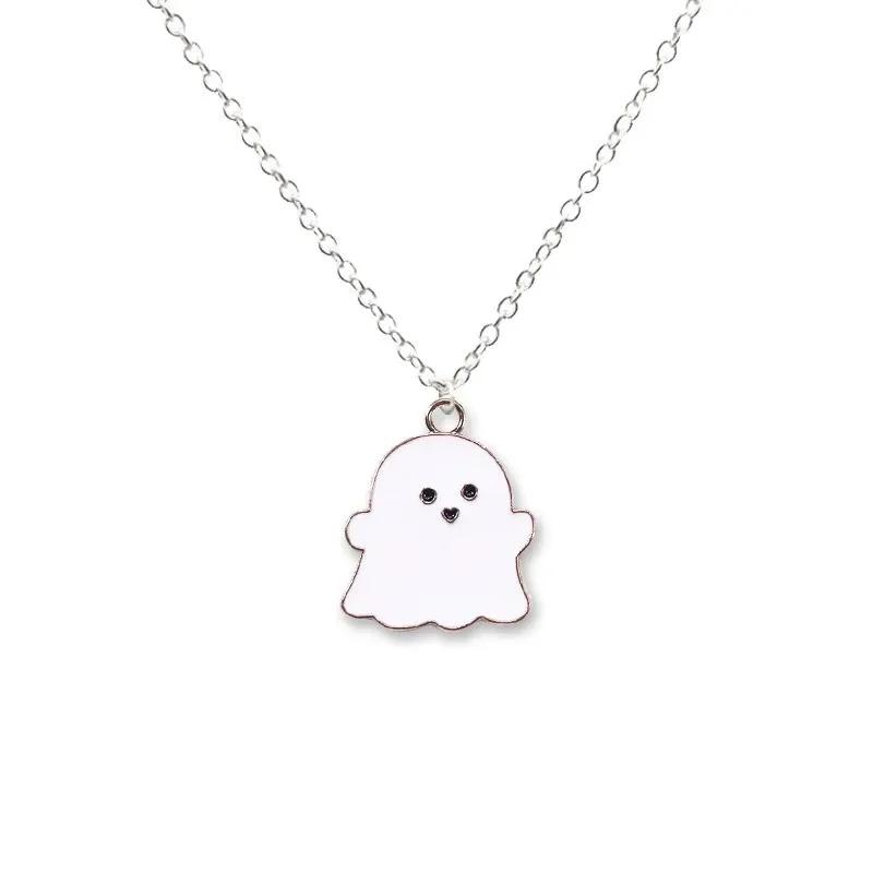 Best Friend Cute Cartoon Devil Ghost Friendship Couple Pendant Necklaces Fashion Men Women Necklaces Kids Halloween Jewelry Gift