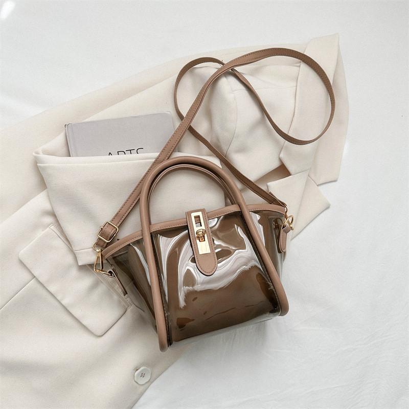 Chic Casual Women's Pvc Jelly Bag Versatile Transparent Crossbody Purse For Summer