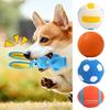 Dogs Rubber Chew Toy Cute Animal Shape Puppy Teething Toy Squeaky Dog Chew Ball with Textured