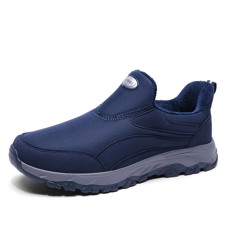 Fashion New Men Snow Boots Waterproof Men's Ankle Boots Winter Work Shoes Keep Warm Fur Men Shoes Outdoor Walking Footwear  Plush Shoes