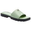 Coach Leather Square Toe Open Toe Slide Sandals Women sandals Green CP899-TY6