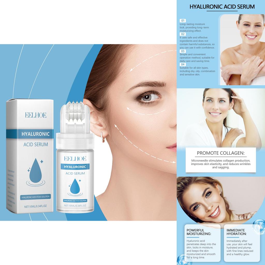 Eelhoe Transparent Hyaluronic Acid Roller Essence For Deep Hydration And Skin Firmness