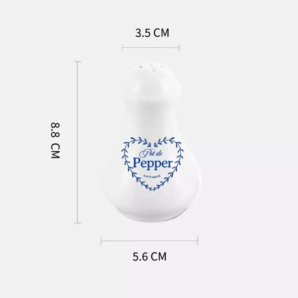 French Medieval Ins Home Ceramic Salt and Pepper Shakers with Extra Lids Desktop Small Seasoning Bottle Toothpick Box