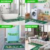 St. Patrick's Day Kitchen Rugs Sets of 2 Lucky Shamrock Gnomes Kitchen Mat St Patricks Day Floor Decorations Non Skid Washable Buffalo Plaid Mats for