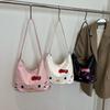 Hello Kitty Girl Large Capacity Pu Tote Bag With Breathable Waterproof Design For Daily Use