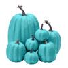 7Pcs Fake Artificial Assorted Pumpkins Set Kitchen Table Central Decoration Thanksgiving Halloween Decoration Party Supplies