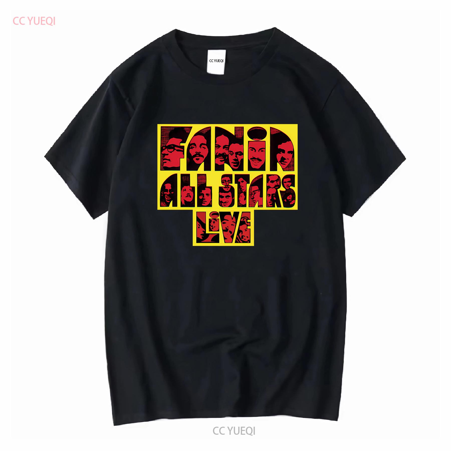 

Fania All Stars live T Shirt Salsa Hector Lavoe Willie Camisetas Estrellas vintage Washed Comfortable Unisex homme streetwear 4XL