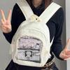 Daily Transparent Badge Y2K Ulzzang Ita Bag for Girls Harajuku Women's Beautiful Kawaii Backpack Casual Sweet Cute School Bag