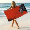 Art Wolf Towel Soft Lightweight Anti-Sand Large Beach Towel Quick-Drying Bath Sports Family