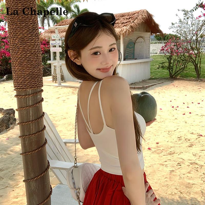 La Chapelle Women's Slim Fit Camisole Crop Top