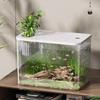Acquario in PET Nuovo Trasparente con Coperchio Acquario Resistente alle Cadute Serbatoio Idroponico Tartarughiera Casa