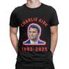 Men's Charlie Kirk T Shirt 100% Cotton Tops Funny Short Sleeve O Neck Tees Printed T-Shirt