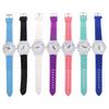 Korean Style Cute Student Quartz Watch with Colorful Numbers and Silicone Strap