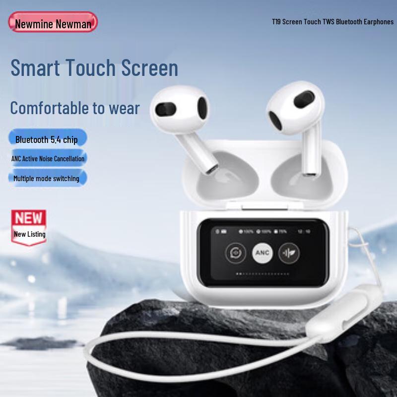 

Newmine T19 Active Noise Cancelling Ear-hook TWS Bluetooth Earbuds
