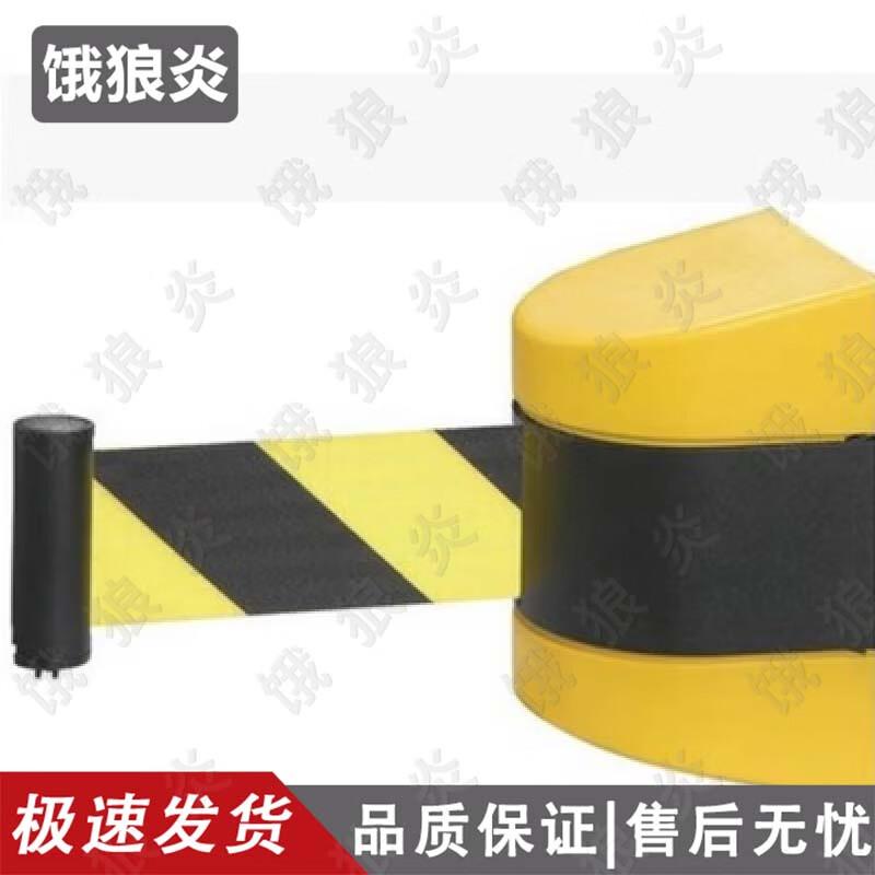 Wall-Mounted Retractable Warning/Queue Belt