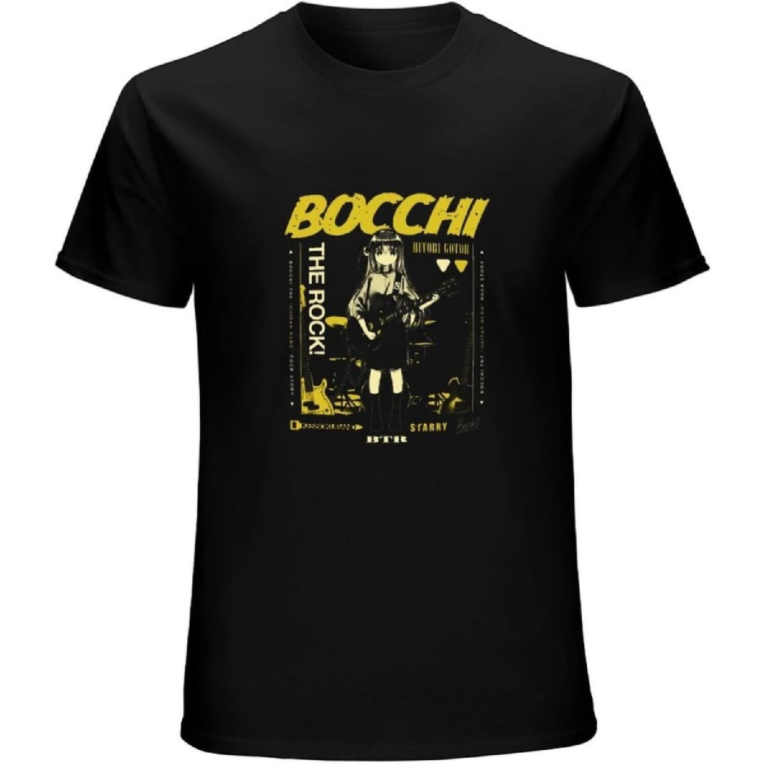 ningji Bocchi The Rock Hitori Gotoh Kessoku Band Mens Black T-Shirt Unisex Tee Clothing XXXXXL разноцветный