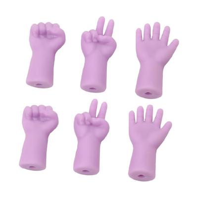 6 Stück Handform Nadelstopper Stricknadelspitzenschützer Häkelnadelspitzenstopper Strickzubehör
