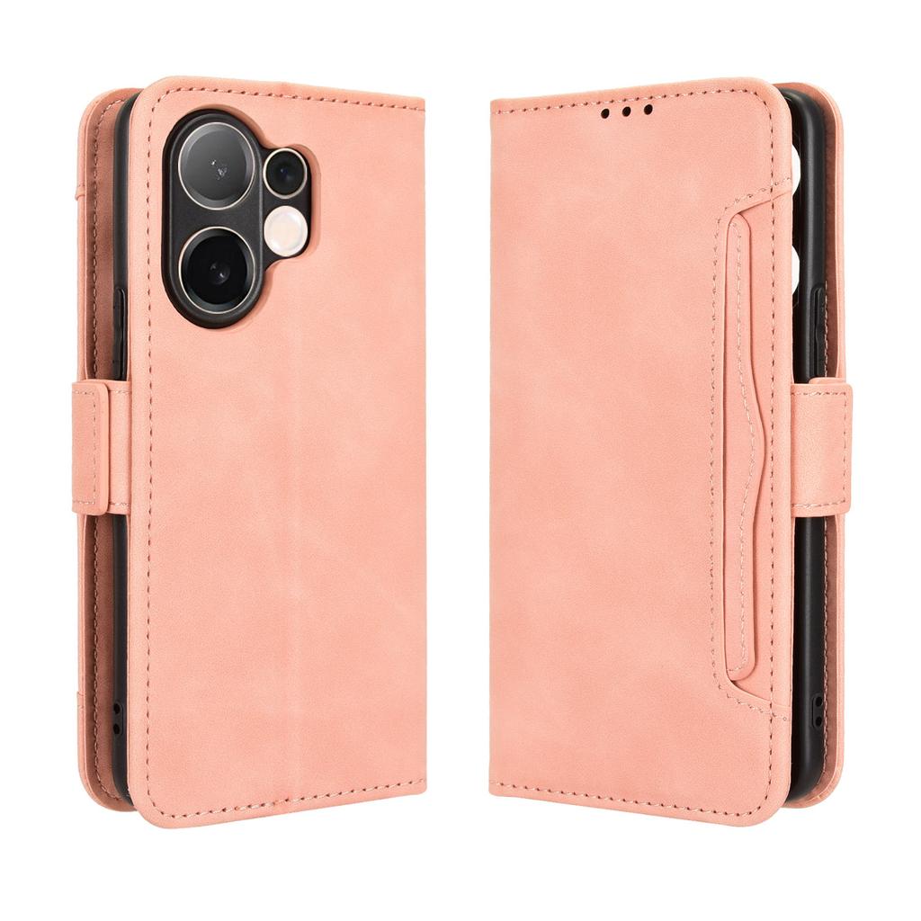 For vivo V60 5G Leather Case Phone Wallet Cover with Multiple Card Slots