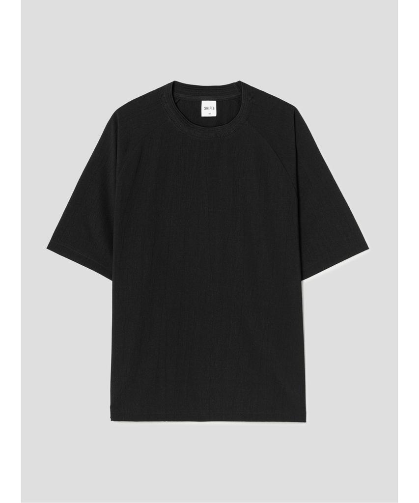 SHIFT.G Woven Overfit Round T Black