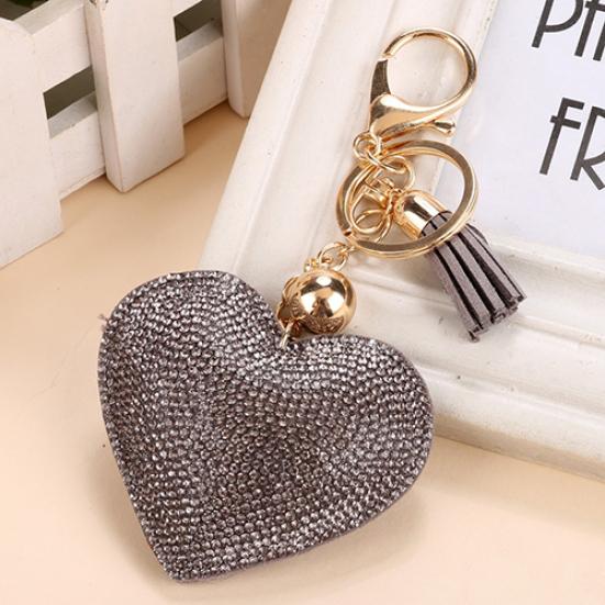 Femei Breloc Romantic Dragoste Formă Inimă Stras Cicuri Geantă Breloc Breloc