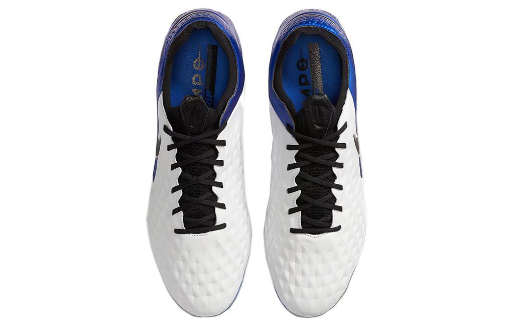 Nike Tiempo Legend 8 Elite AG Pro Low Top Soccer Shoes White/Blue BQ2696-104
