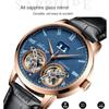 AILANG Herrenuhr, vollautomatische mechanische Uhr, doppeltes Schwungrad, wasserdicht, Kalendergürtel, Herrenuhr