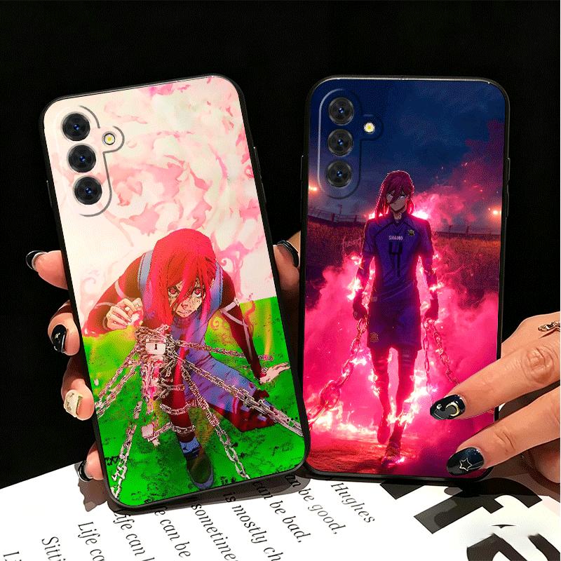 Blue L-Locks Chigiri Hyoma Soft Phone Case for Samsung A17 A37 A57 A16 A26 A36 A56 A15 A25 A35 A55 A14 A24 A34 A54 A13 A23 A33 A