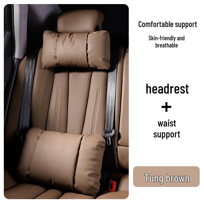 Compatible with 25 Zeekr 001 models: Nappa Leather Headrests, 007GT Lumbar Supports, and 009 Car Seat Backrests