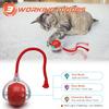 IOKHEIRA Interactive Cat Toys Ball, Motion Activate Electric Cat Toy, Automatic Pet Exercise Toys, Simulate Bird Calls, USB Rechargeable (Long Tail)