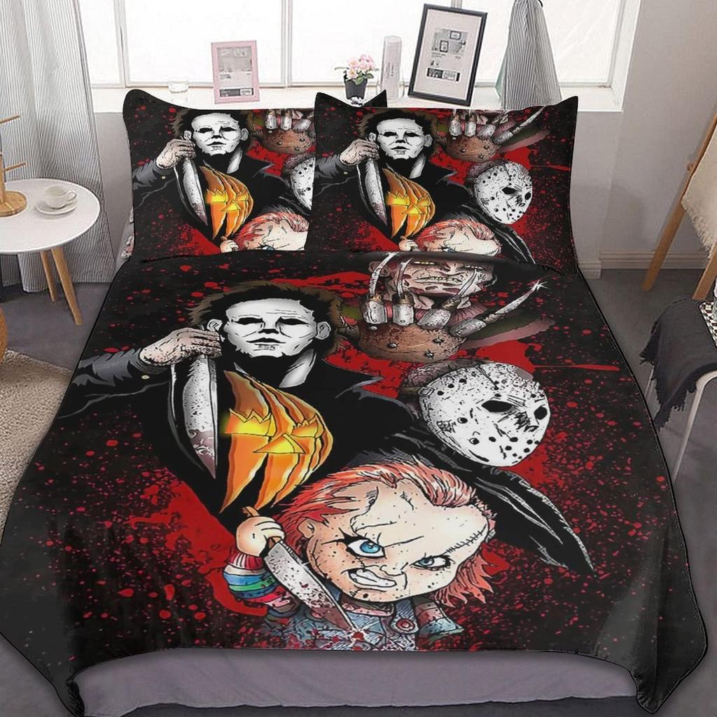 Horror Soft Comfortable Bedding Three-Piece Quilt Cover