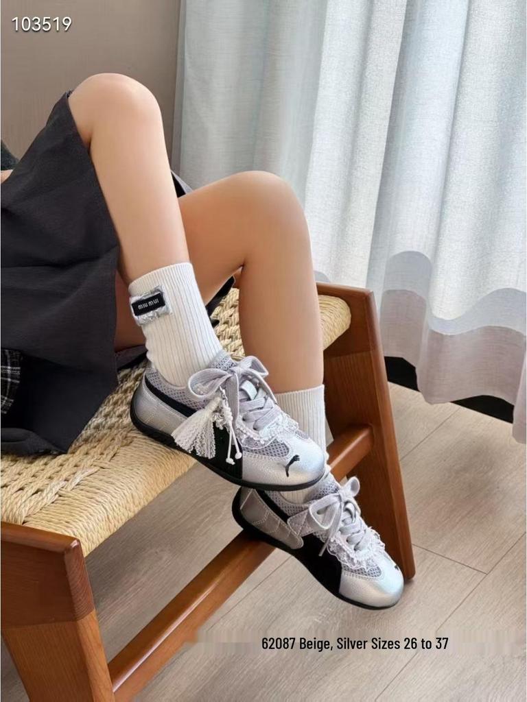 2026 Spring Girls' Fashion Racing and Casual Retro Sports Shoes