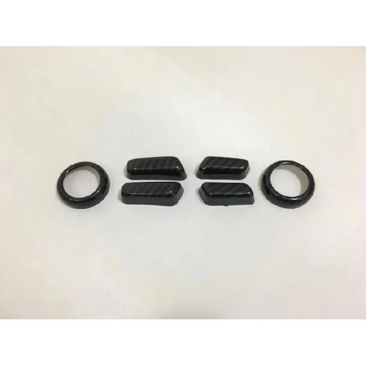 Car Cover Detector ABS Chrome/Carbon Fibre Seat Adjustment Knob Button Switch Trim Stick 6pcs For Volvo XC60 2018