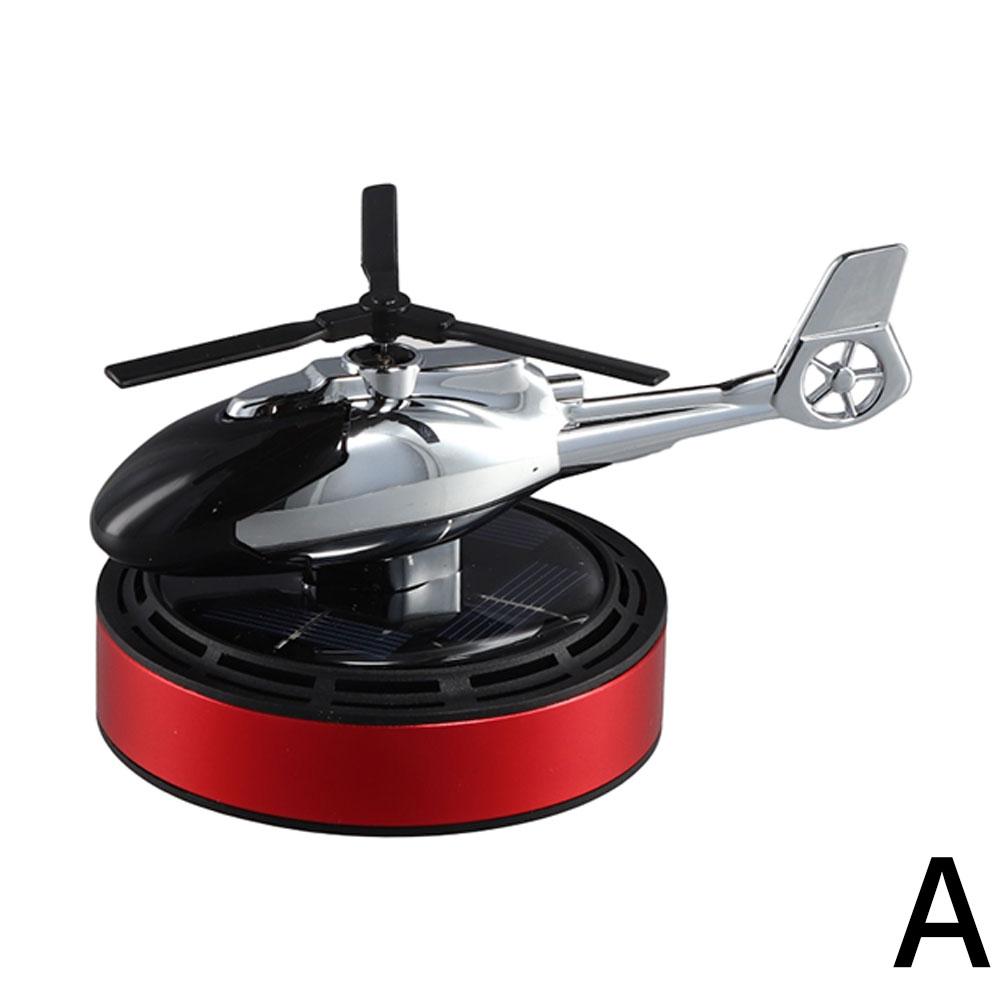 Helicopter Solar Car Air Freshener Propeller Rotating Interior Accessories Flavoring Supplies Fighter Model Perfume Decoration