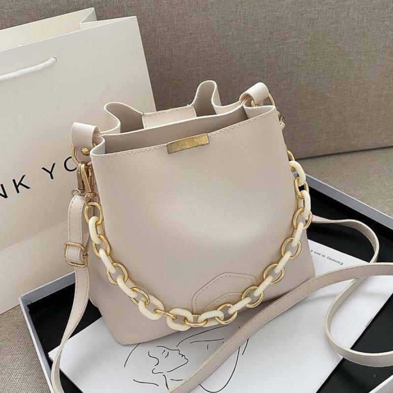 2024 Frühling Koreanische Mode Große Kapazität Strukturierte Bucket Umhänge- & Schultertasche für Damen