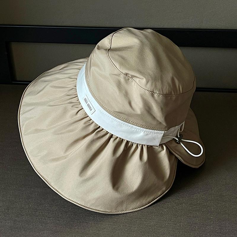 

Панама с защитой от солнца UPF50+ для защиты от солнца, женские шляпы от солнца для путешествий, кепка-козырек, шляпа рыбака для улицы коричневый