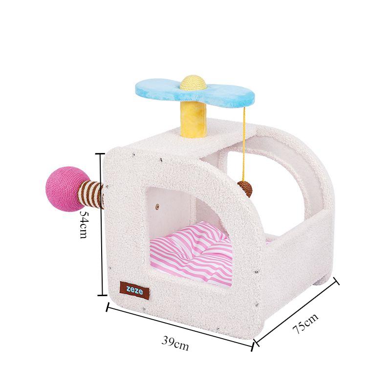 

Гнездо для кошек Теплый закрытый домик для кошек Кровати-переноски Когтеточки Многофункциональные Мягкие Дышащие Забавный Дизайн Вилла Товары для животных Принадлежности белый