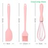 3Pcs Silicone Cake Cream Spatula Scraper Baking Set Kitchen Household Egg Whisk Barbecue Oil Brush Gadget Kitchen Supplies