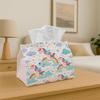 1pc Fantasy Playful Tissue Box- Unicorn Rainbow Fabric Multi-Purpose Storage Organizer for Kitchen, Dining Table Decorative Napkin Holder, - Stylish& 