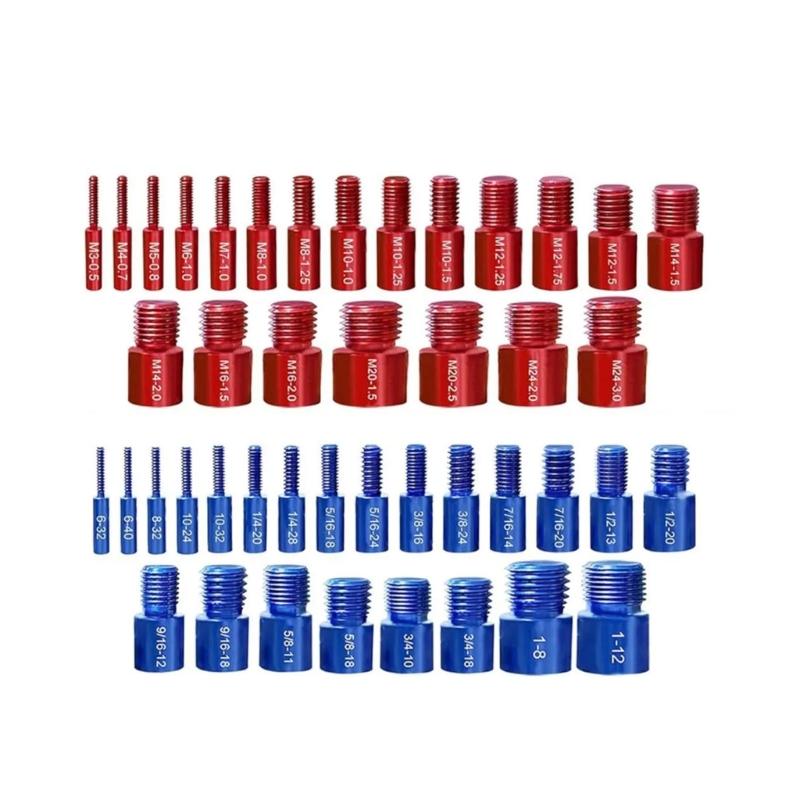 44Pcs Stainless Steel Nut And Bolt Thread Checker Bolt Sizing Gauge Set For Mechanical Repair And DIY Projects