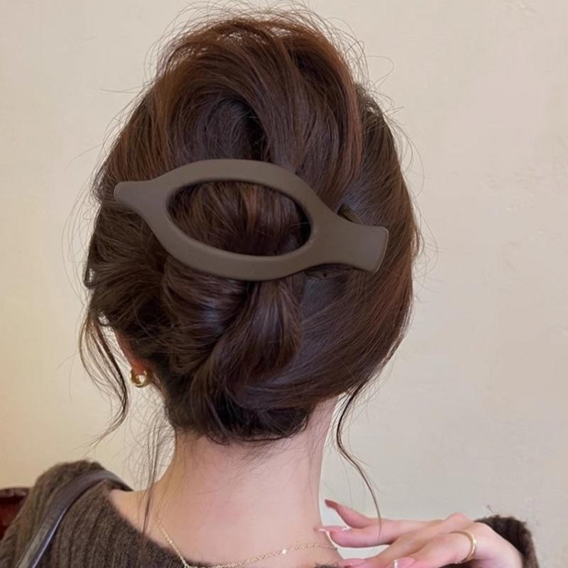 Fashion Large Size Plastic Matte Hair Claw Clips for Women Thick Hair calw Neutral Color Autumn Winter Duckbill Clip Accessories
