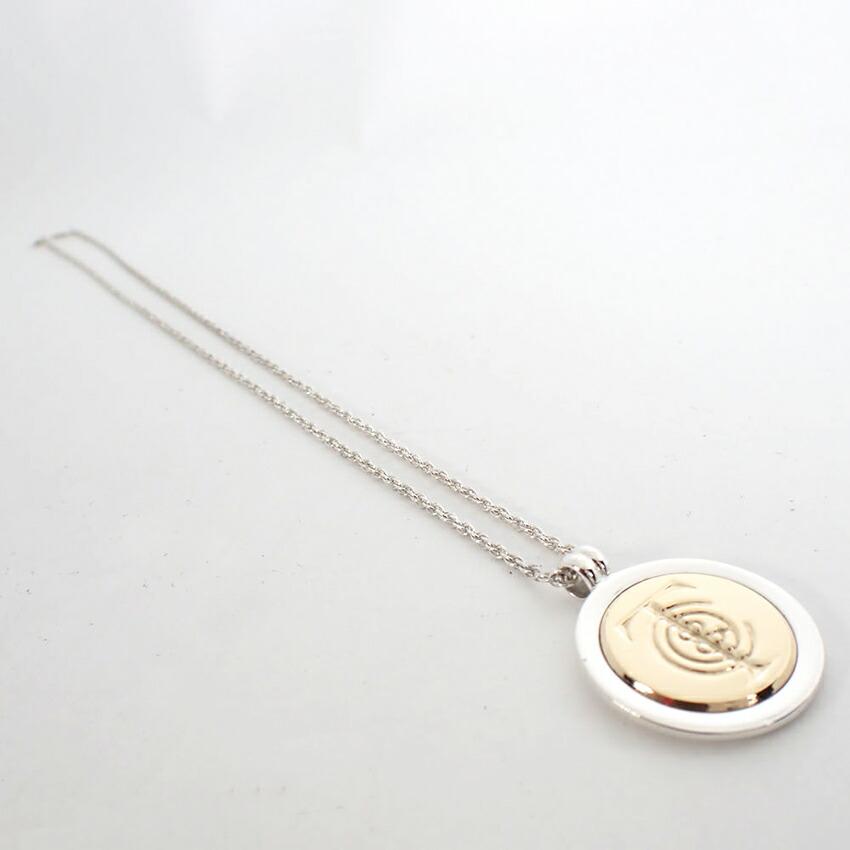 [Gebraucht] TIFFANY/Tiffany 925/750 Kombination Logo runde Münzanhänger [g357-6]