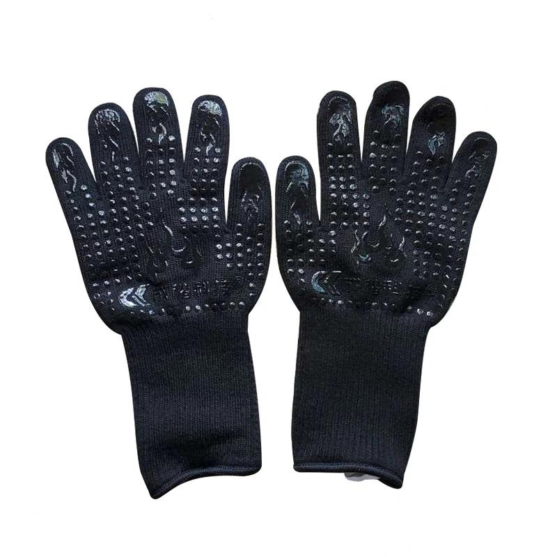 High Temperature Silicone Gloves Heat Resistant Up To 500℃ Non Slip Fireproof Insulated Oven Cooking BBQ Gloves