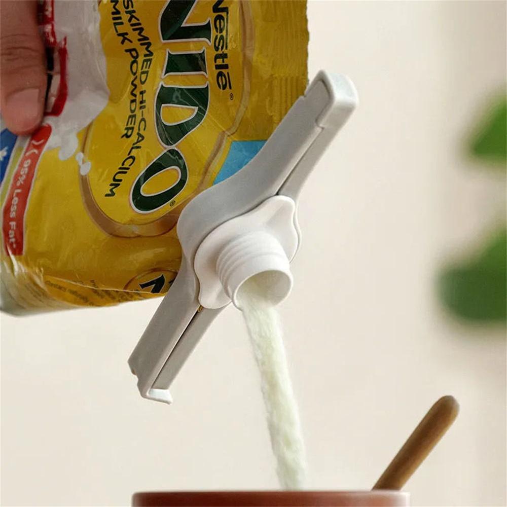 5pcs Screw Cap Sealing Clip Seasoning Bag Milk Powder Salt Bag Sealing Clip Snack Food Preservation Clip Gadget Kitchen Accessories