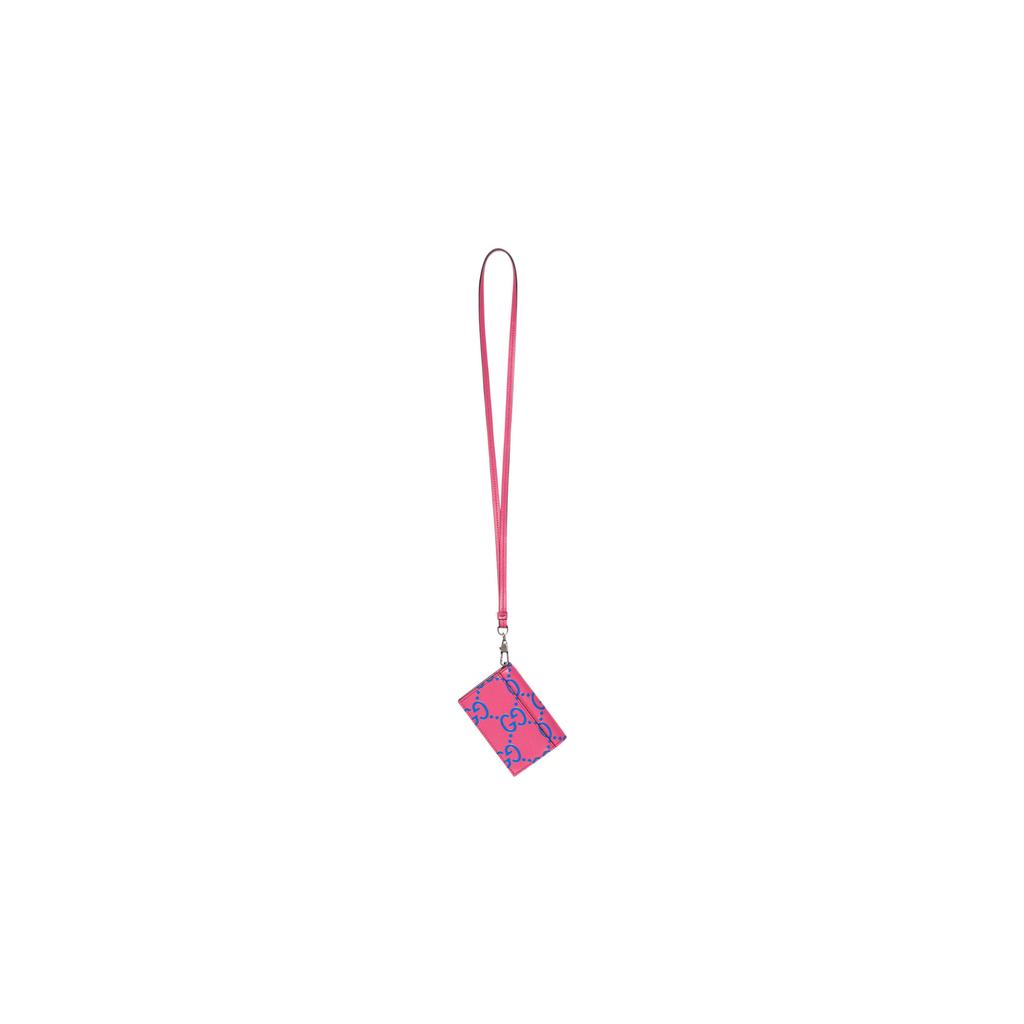 Gucci GG Print Textured Snap Closure Leather Card Holder Women accessories Pink 725477-AABCZ-5745