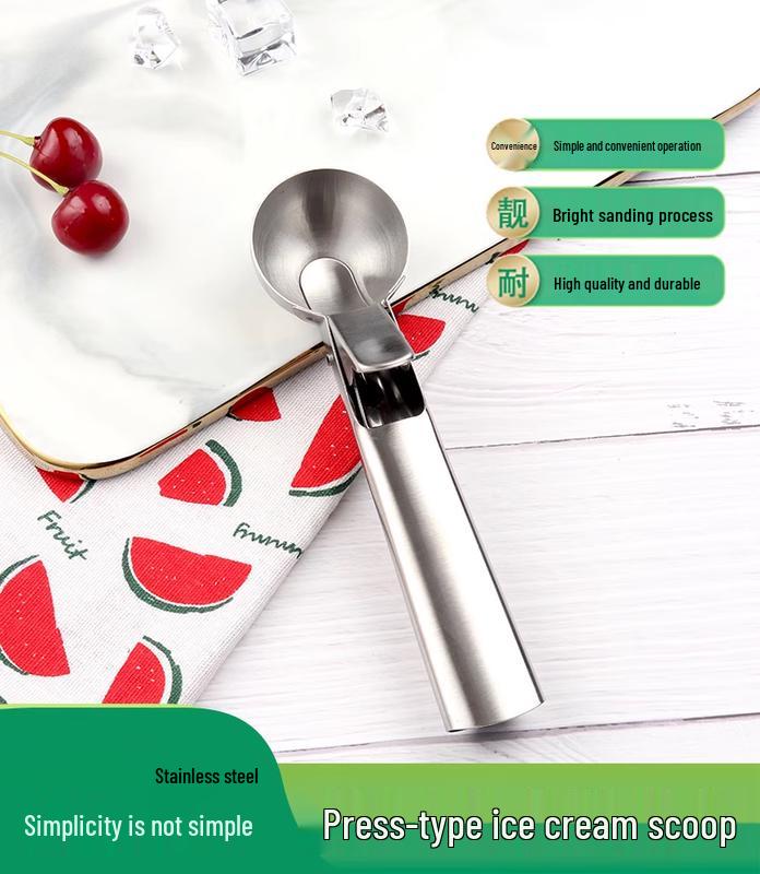 304 Stainless Steel Ice Cream Scoop with Release Lever