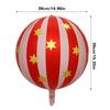 22 Inch Foil Balloons 4D Striped Stars Aluminum Film Balloon Party Celebration Decoration Dessert Table Background Decor Props