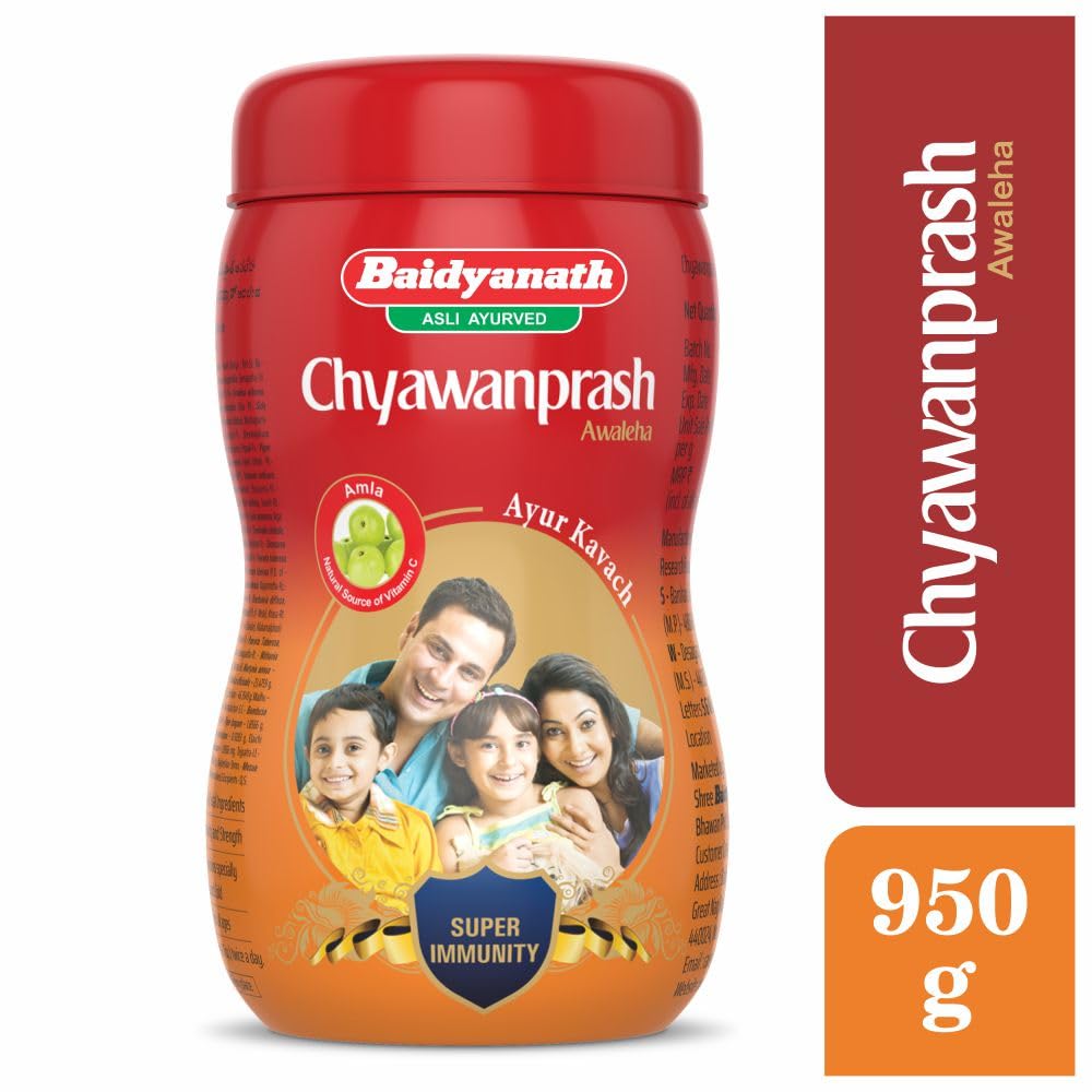 Baidyanath Chyawanprash 950G Ayurvedic Daily Health Supplement With 42+ Natural Herbs For All Age Groups