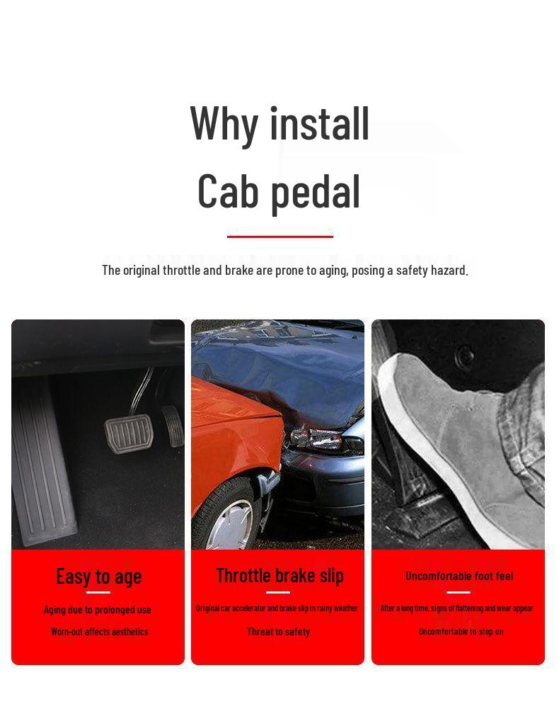 Tesla Model Y & 3 Accelerator/Brake Pedal and Footrest Modification Accessories