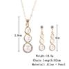 Bride Cubic Zirconia Gifts For Women Angel Teardrop Dangle Earrings Jewelry Set Necklace Pendant