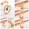 2025 Champagne Gold Snake Bone Diamond Ring, Copper-Plated, Light Luxury Women's Jewelry